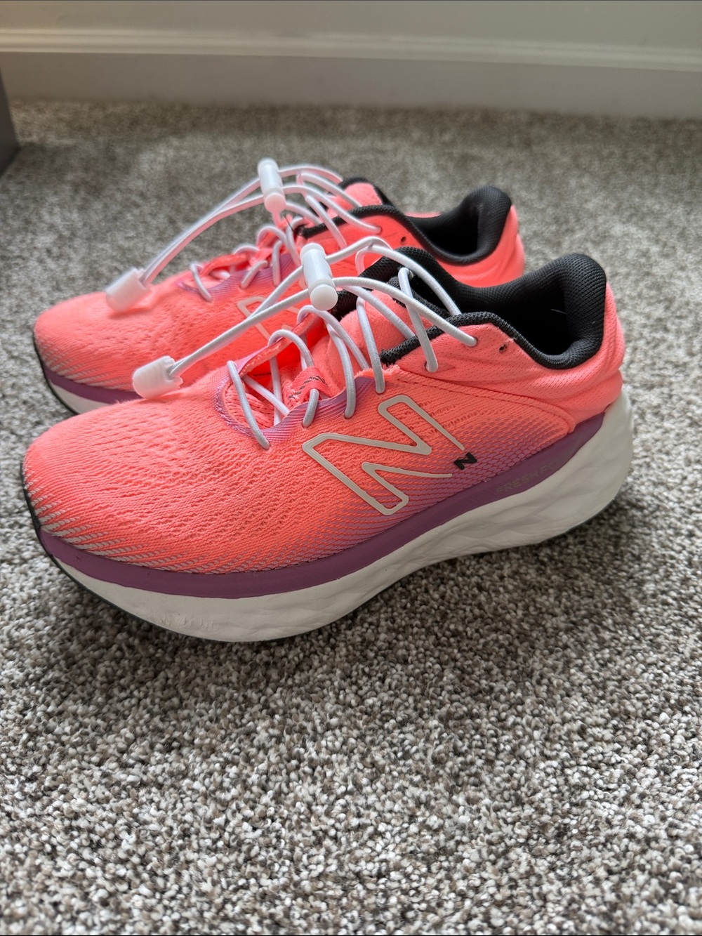 New Balance Women’s Coral Pink and Purple Running Sneakers